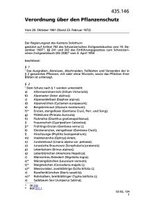 Verordnung über den Pflanzenschutz
