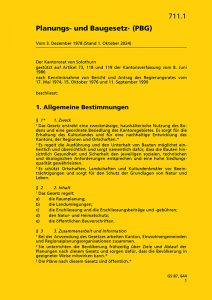 Erlass über das Bau, - Planungs- und Umweltrecht 