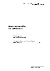 Gesetzgebung über die Volksschule 